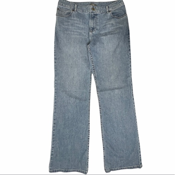 J Jill Jeans Classic Straight Leg Stretch Jeans Distress Wash Womens Size 8 - Picture 9 of 12